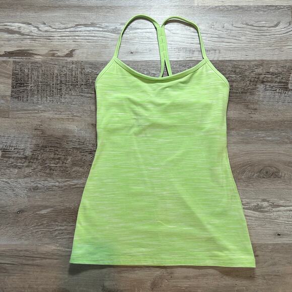 Lucy Tops - Lucy Lime Green Racerback Built-In Bra Tank Top Small | Yoga Pilates Workout